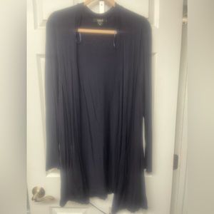 Tribekka 44 3x Navy Open Front Cardigan with Drawstring in Bottom Hem